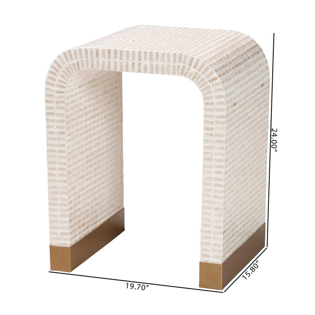 Skihi White End Table - Thumbnail - Image 8