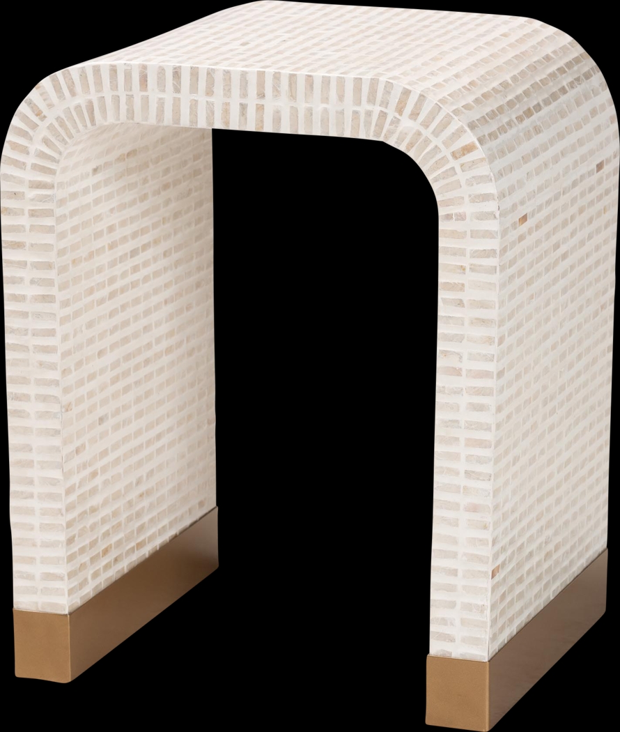 Skihi White End Table - Thumbnail - Image 1