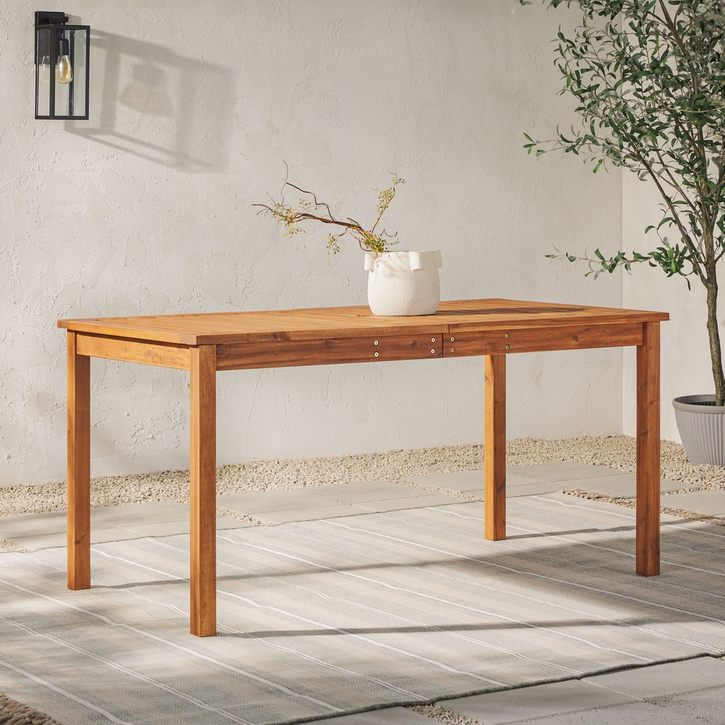Skillman Brown Outdoor Dining Table - Thumbnail - Image 2