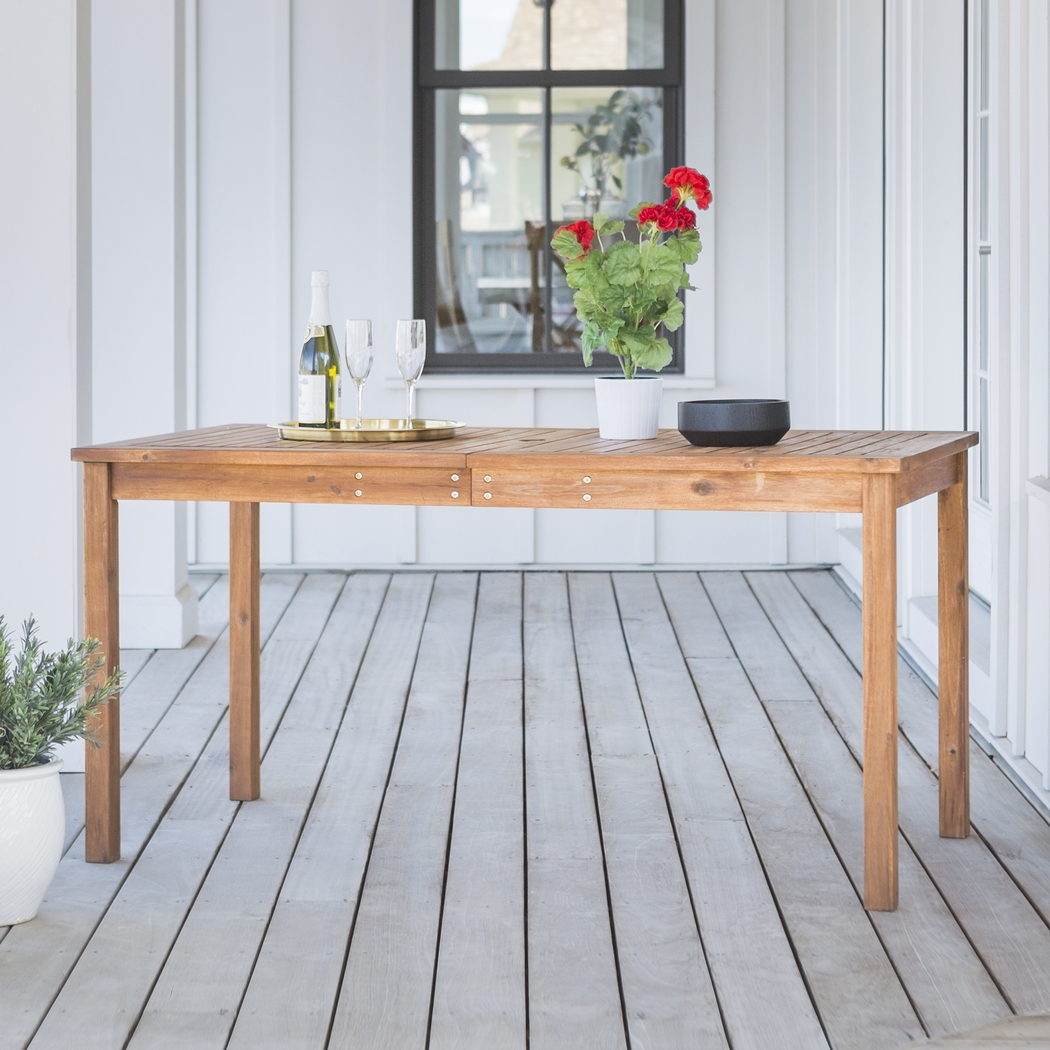 Skillman Brown Outdoor Dining Table - Thumbnail - Image 5