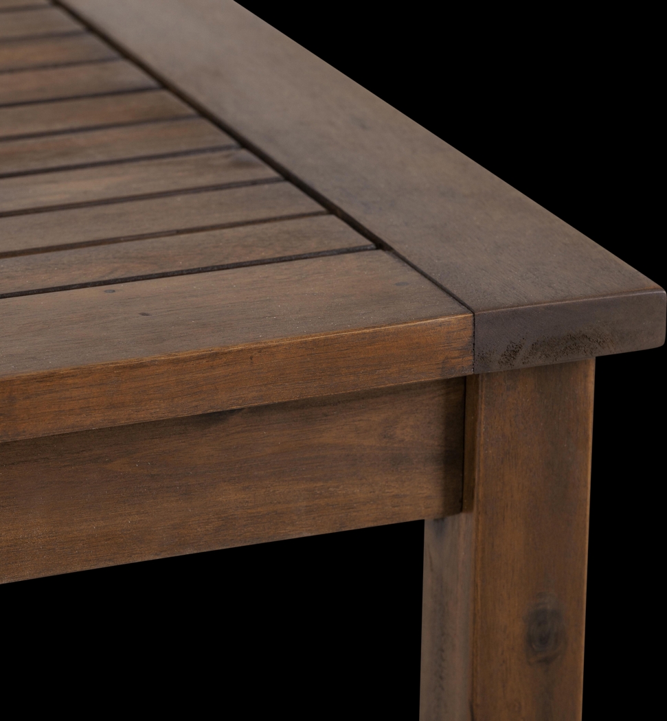 Skillman Dark Brown Outdoor Dining Table - Thumbnail - Image 6