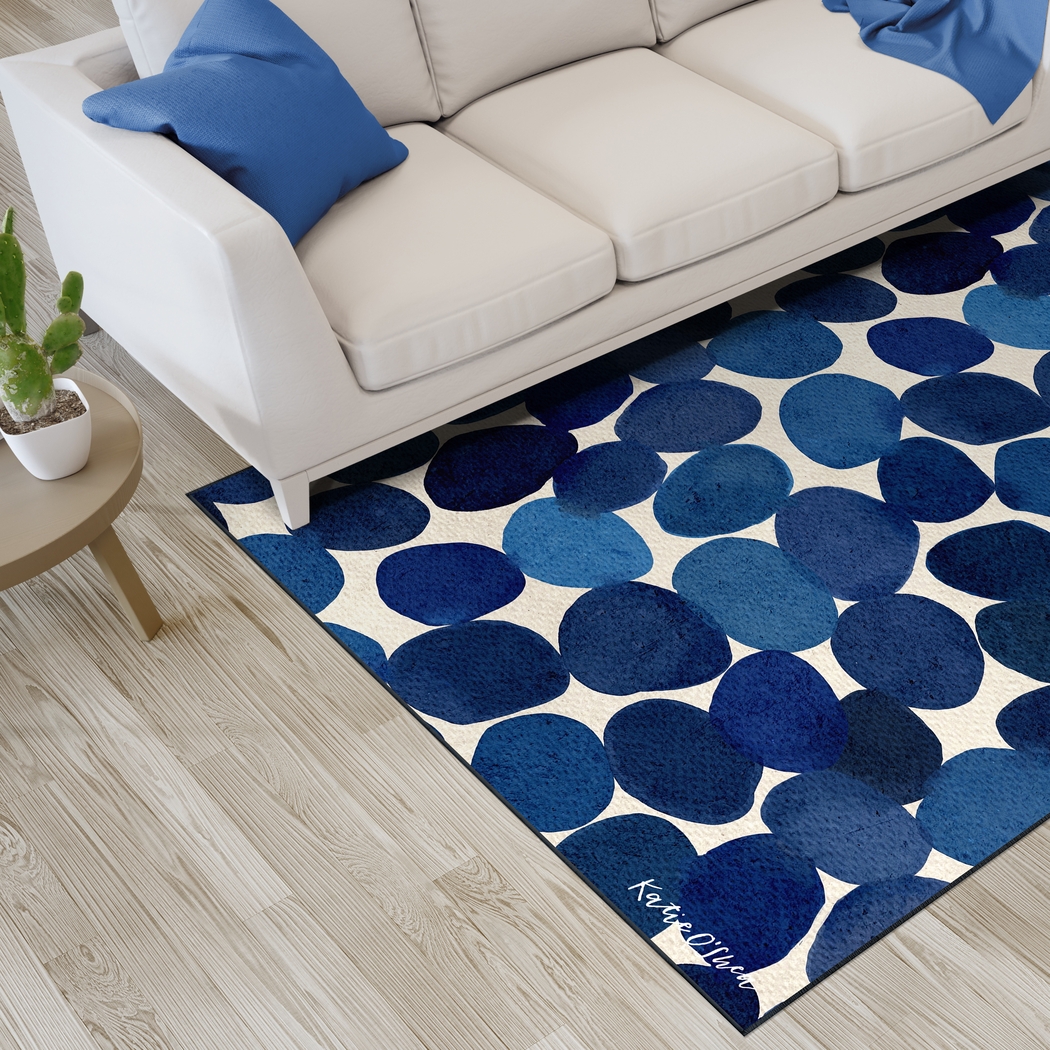 Skybloom Blue 5' x 7'7 Rug - Thumbnail - Image 3