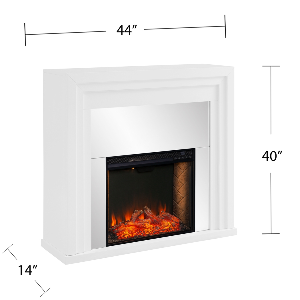 Skyflower III White 44 in. Console With Smart Electric Fireplace - Thumbnail - Image 9