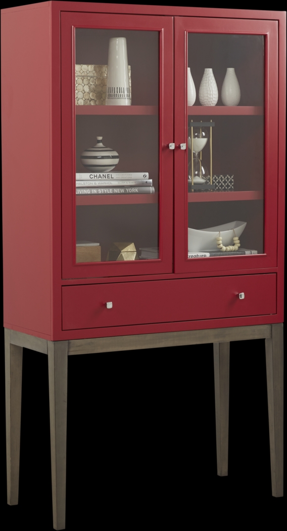 Skyler Crimson Display Cabinet - Thumbnail - Image 1