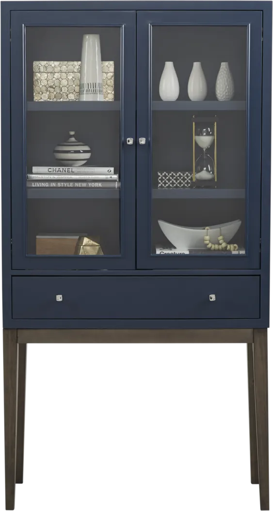 Skyler Navy Display Cabinet - Thumbnail - Image 2