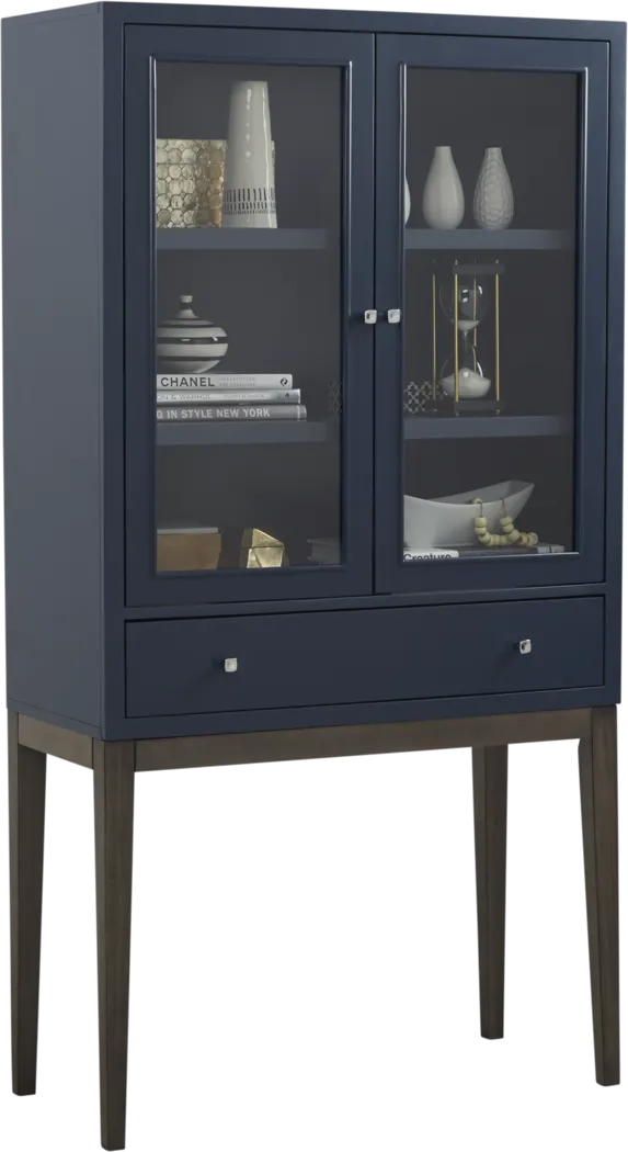 Skyler Navy Display Cabinet - Thumbnail - Image 1