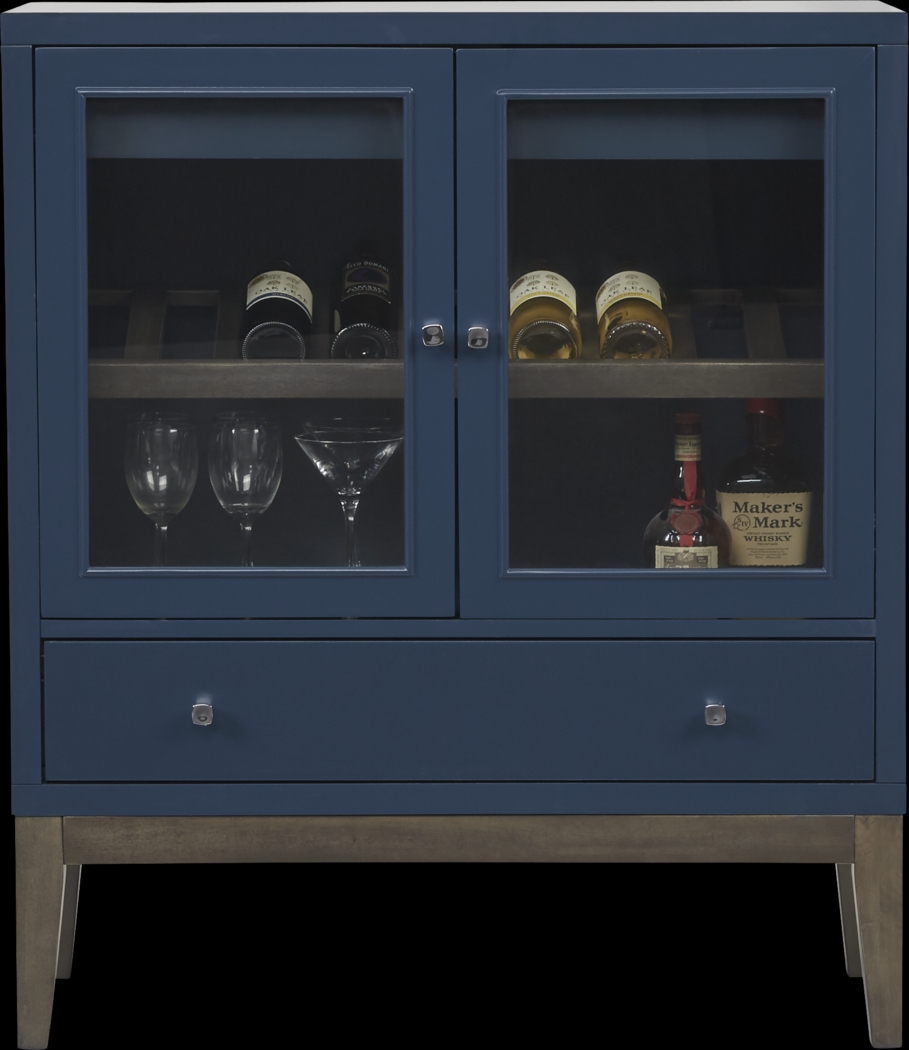 Skyler Navy Wine Cabinet - Thumbnail - Image 2