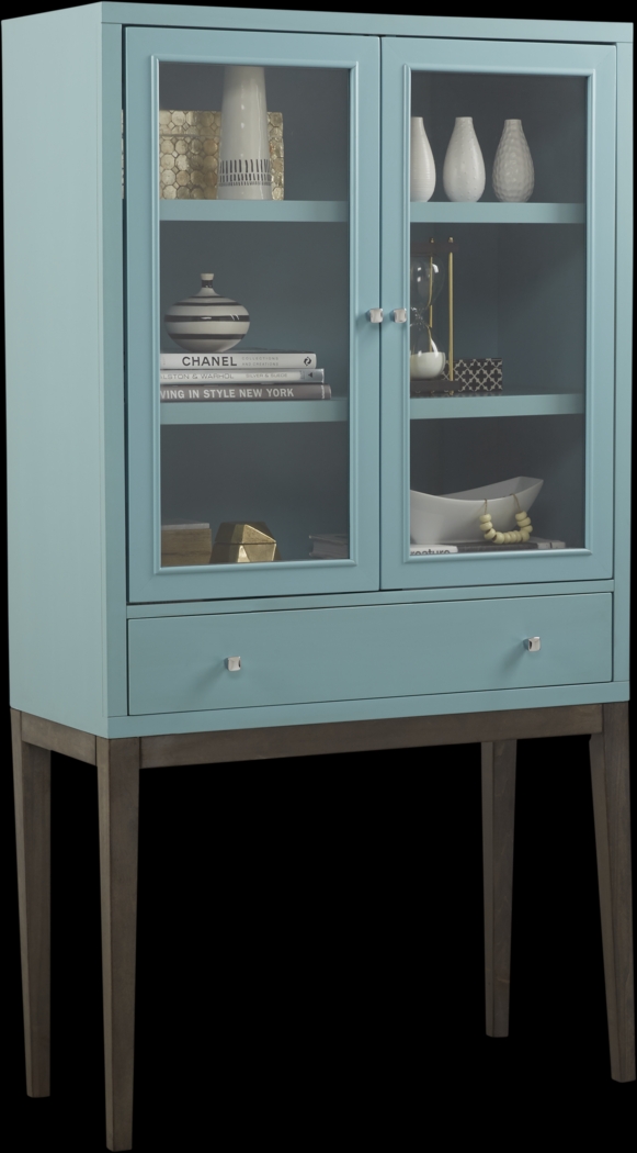 Skyler Spa Blue Display Cabinet - Thumbnail - Image 1
