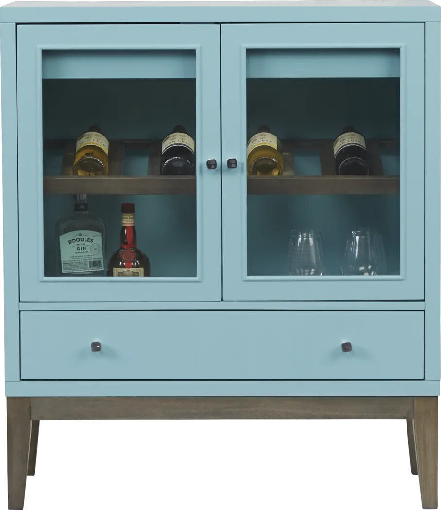 Skyler Spa Blue Wine Cabinet - Thumbnail - Image 2