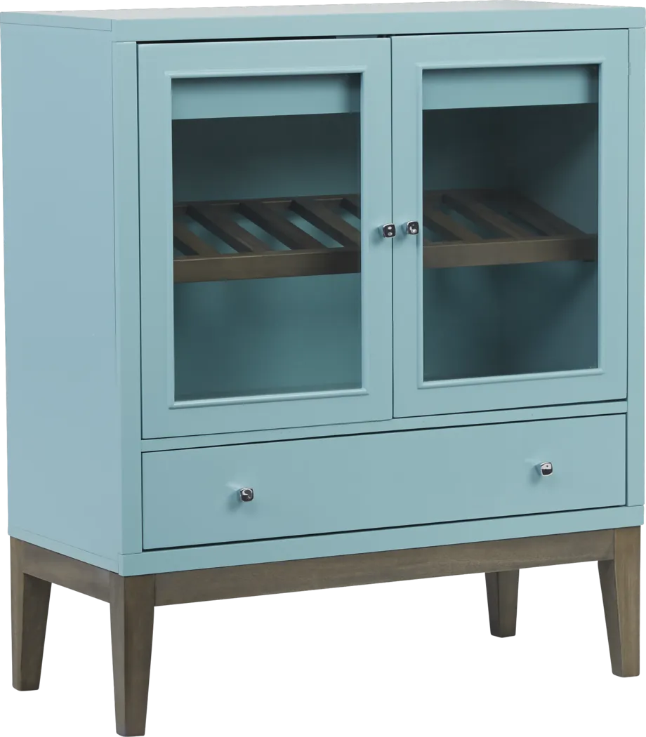Skyler Spa Blue Wine Cabinet - Thumbnail - Image 1