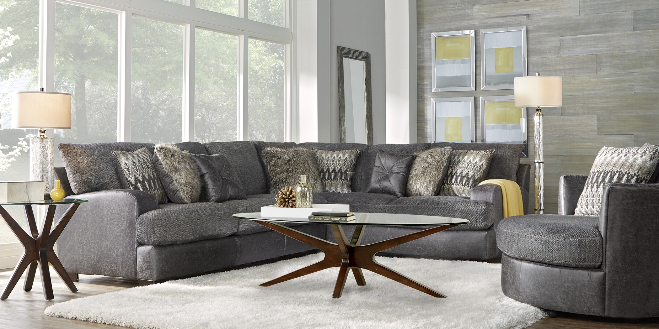 Skyline Drive Gray 2 Pc Sectional - Thumbnail - Image 2