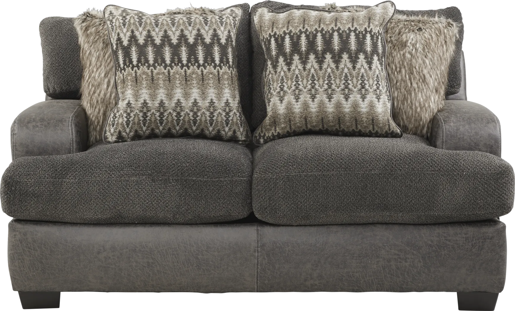 Skyline Drive Gray Loveseat - Thumbnail - Image 1