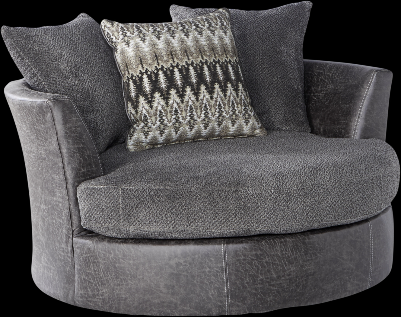 Skyline Park Gray Swivel Chair - Thumbnail - Image 1