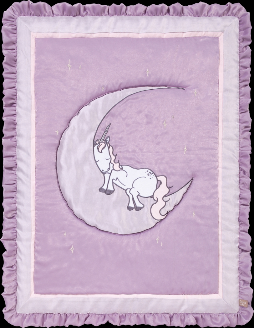 Sleepy Unicorn Lilac 3 Pc Baby Bedding Set - Thumbnail - Image 3