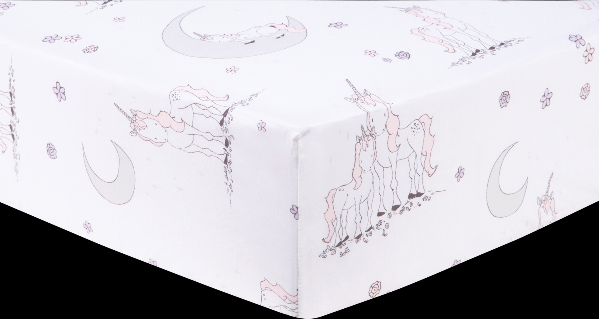 Sleepy Unicorn Lilac 3 Pc Baby Bedding Set - Thumbnail - Image 4