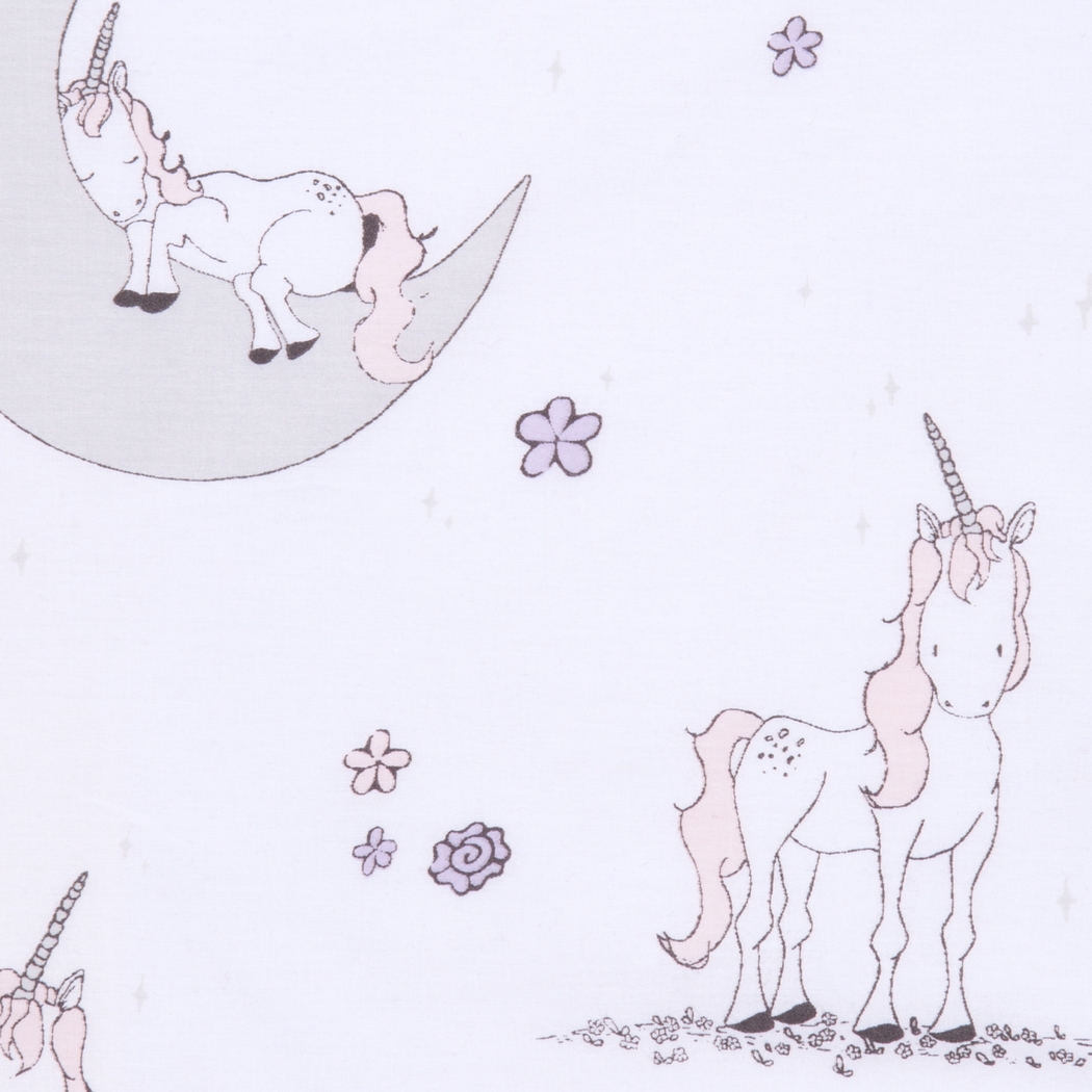 Sleepy Unicorn Lilac 3 Pc Baby Bedding Set - Thumbnail - Image 5