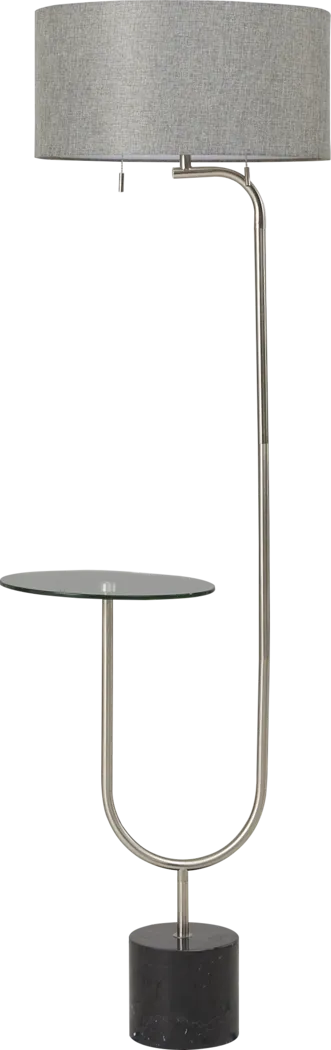 Sloan Curve Silver Floor Lamp - Thumbnail - Image 1