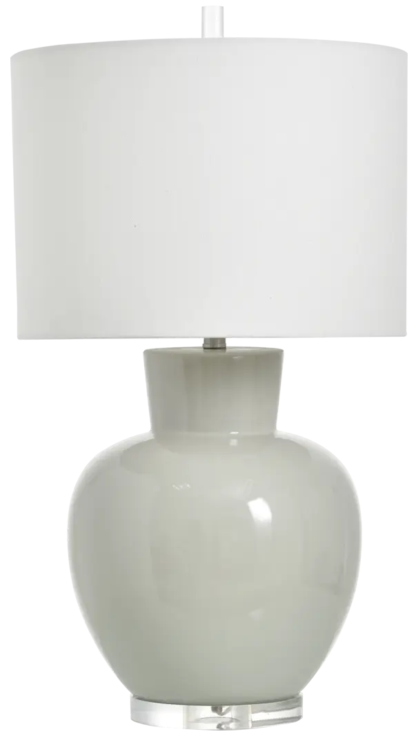 gray table lamp