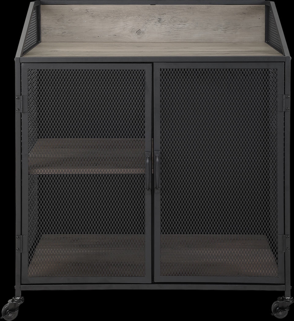 Slopeside Gray Bar Cart - Thumbnail - Image 2