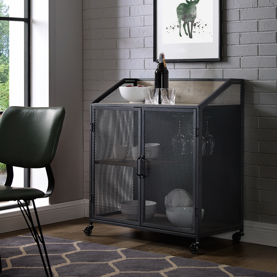 Slopeside Gray Bar Cart - Thumbnail - Image 4