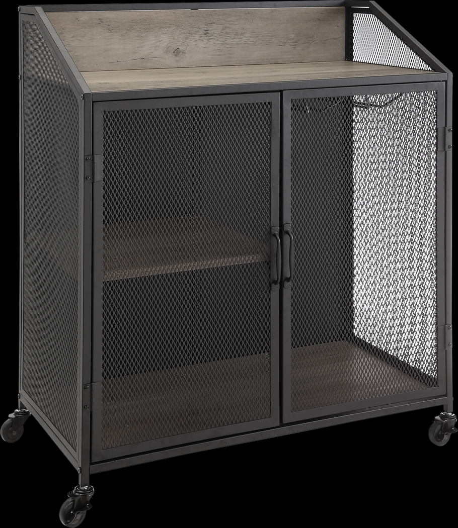 Slopeside Gray Bar Cart - Thumbnail - Image 1