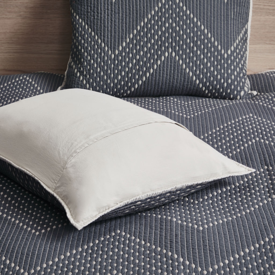 Slothower Navy 3 Pc Full/Queen Coverlet Set - Thumbnail - Image 7