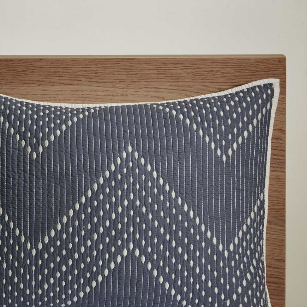 Slothower Navy 3 Pc Full/Queen Coverlet Set - Thumbnail - Image 9