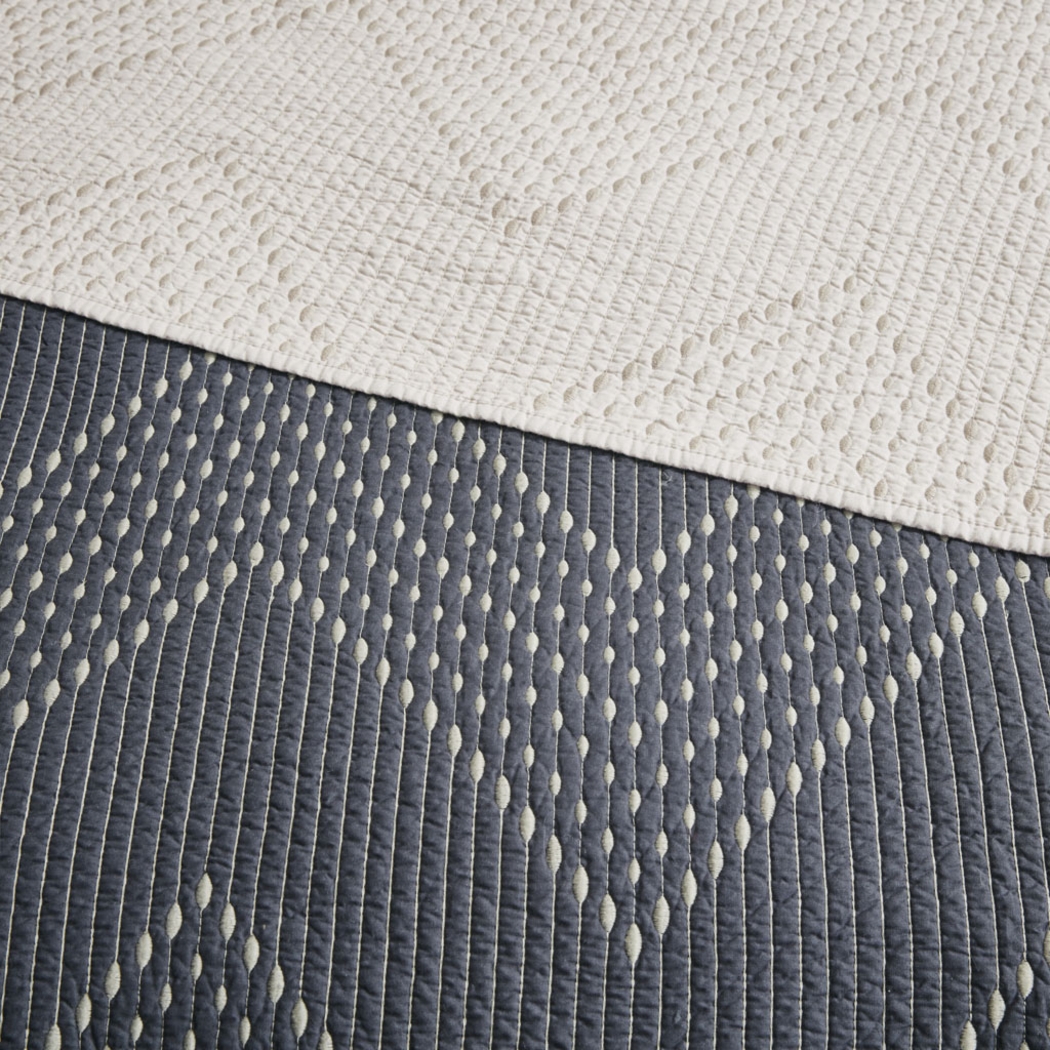 Slothower Navy 3 Pc Full/Queen Coverlet Set - Thumbnail - Image 10