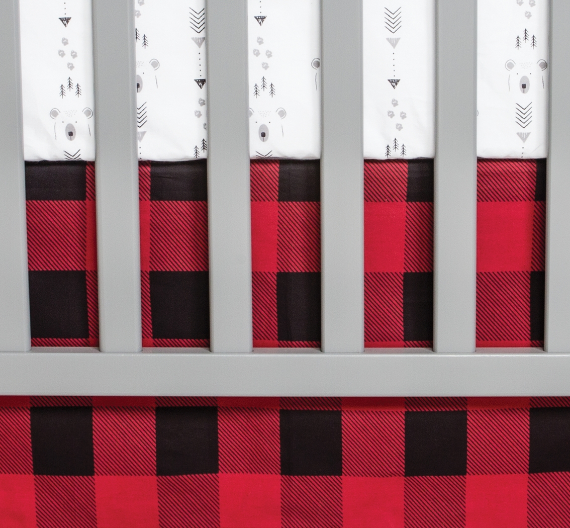 Slumbering Bear Red 3 Pc Baby Bedding Set - Thumbnail - Image 7