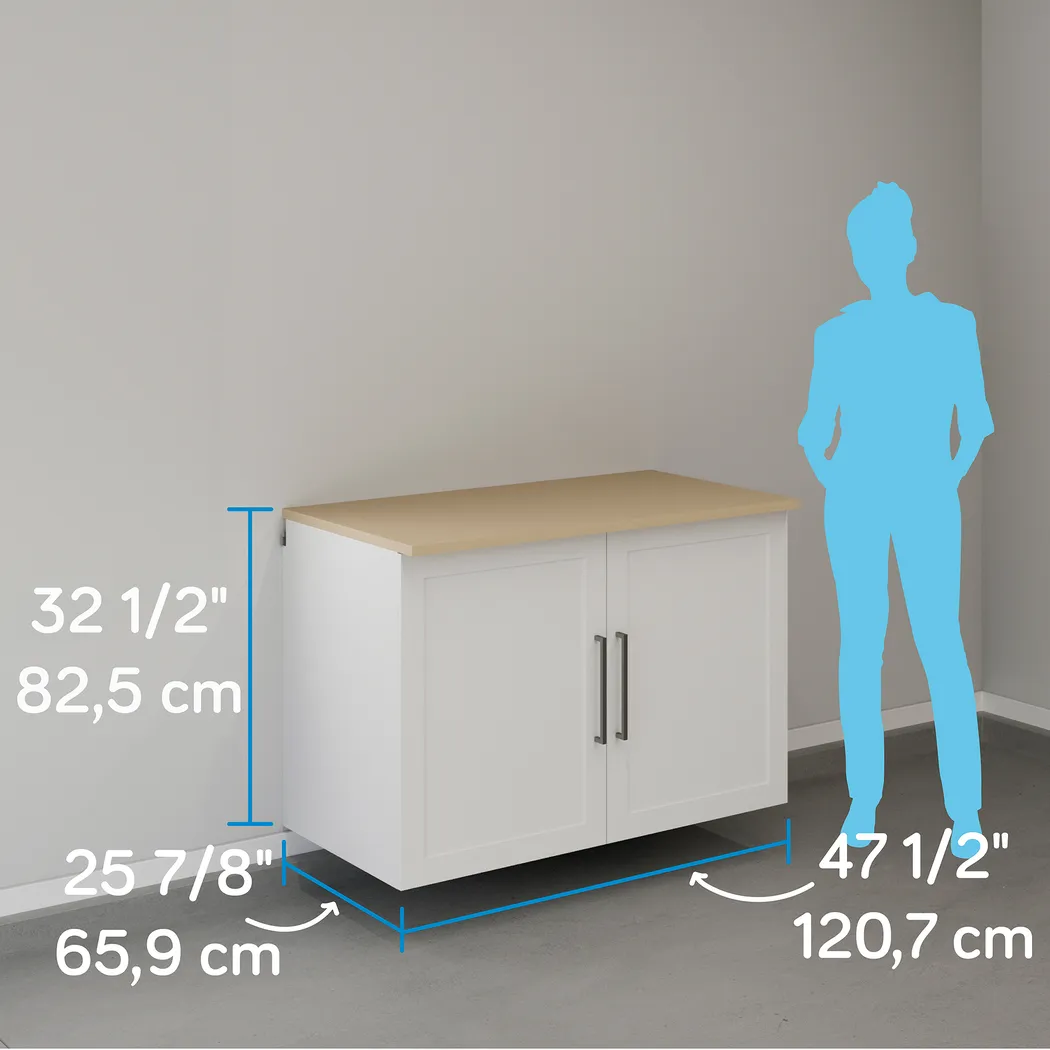 Smartwaven White and Brown Storage Cabinet - Thumbnail - Image 7