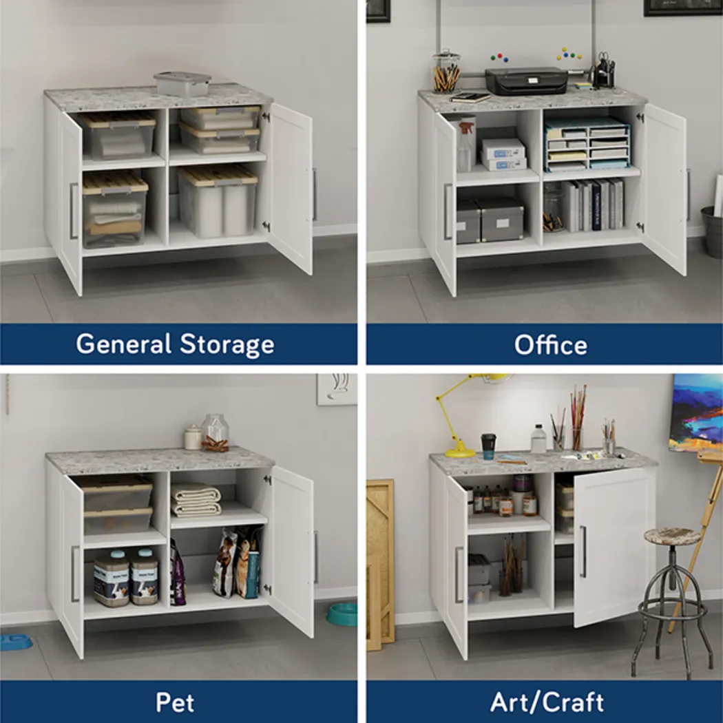 Smartwaven White and Gray Storage Cabinet - Thumbnail - Image 3