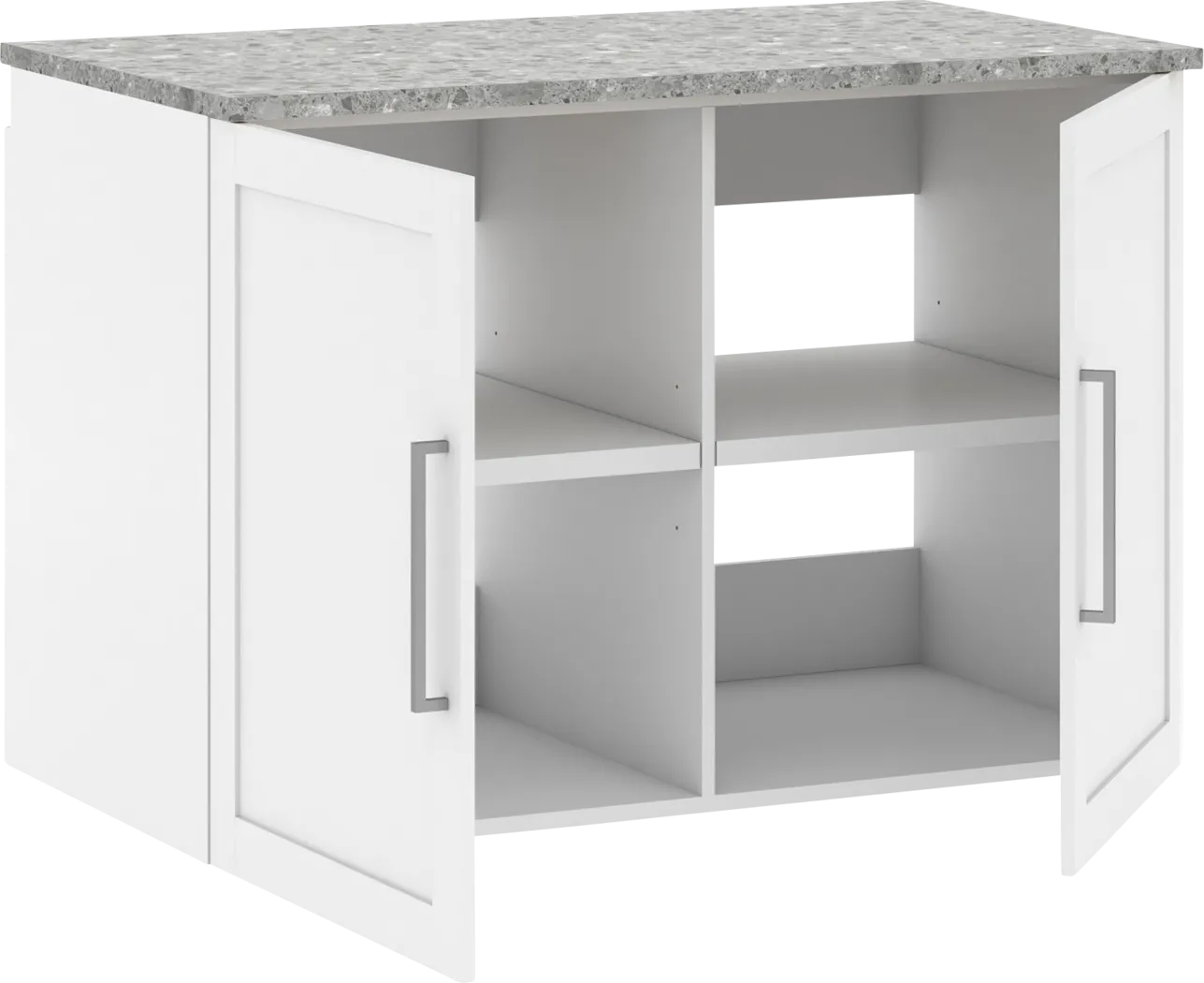 Smartwaven White and Gray Storage Cabinet - Thumbnail - Image 4