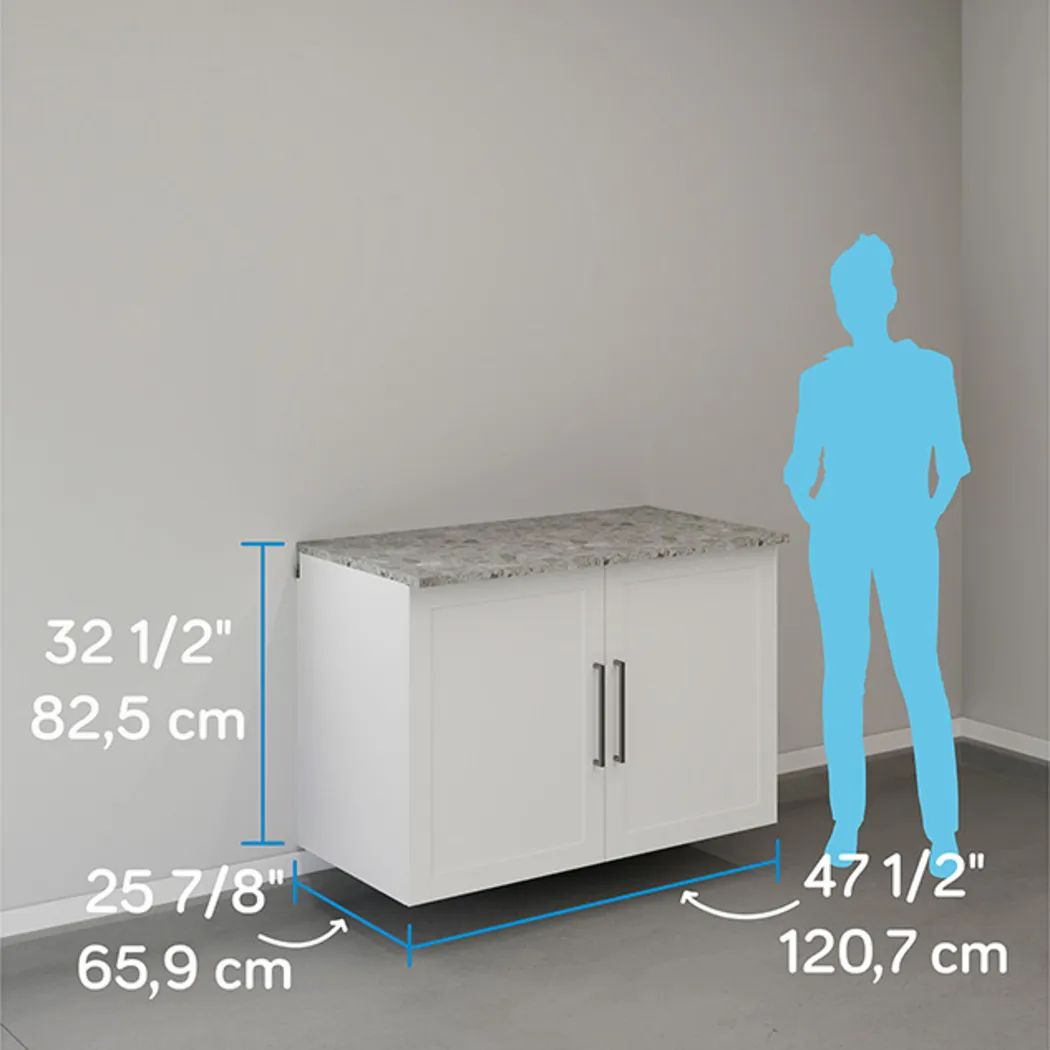Smartwaven White and Gray Storage Cabinet - Thumbnail - Image 5