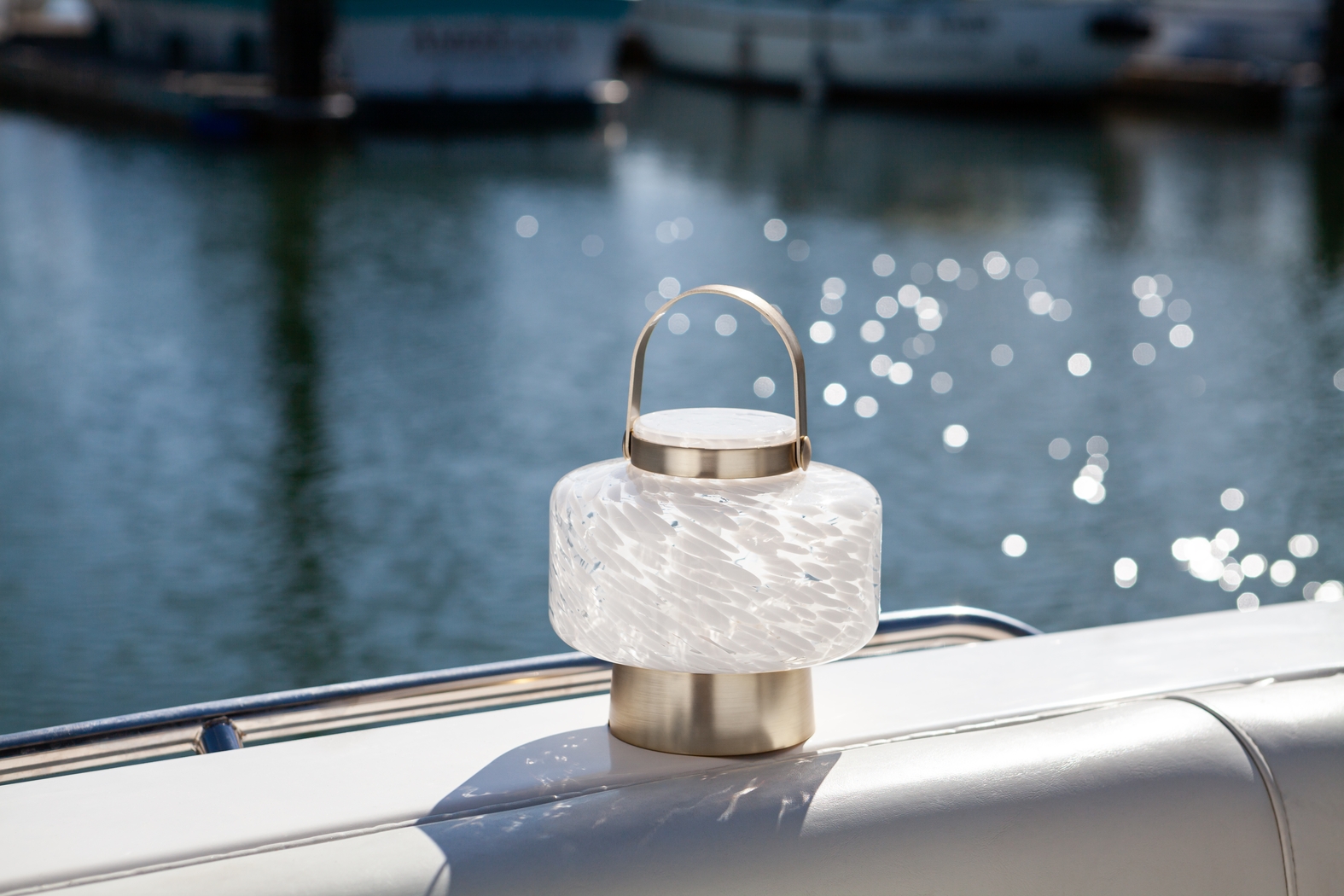 Smay Avenue Indoor/Outdoor White Rechargeable Lantern - Thumbnail - Image 7