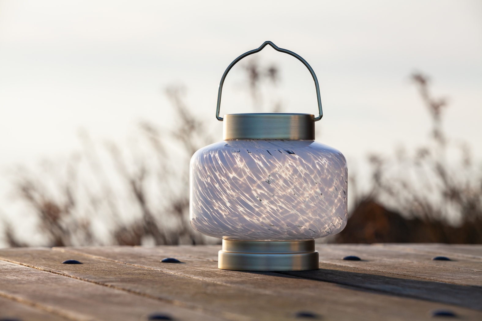 Smay Avenue Outdoor White Solar Lantern - Thumbnail - Image 3