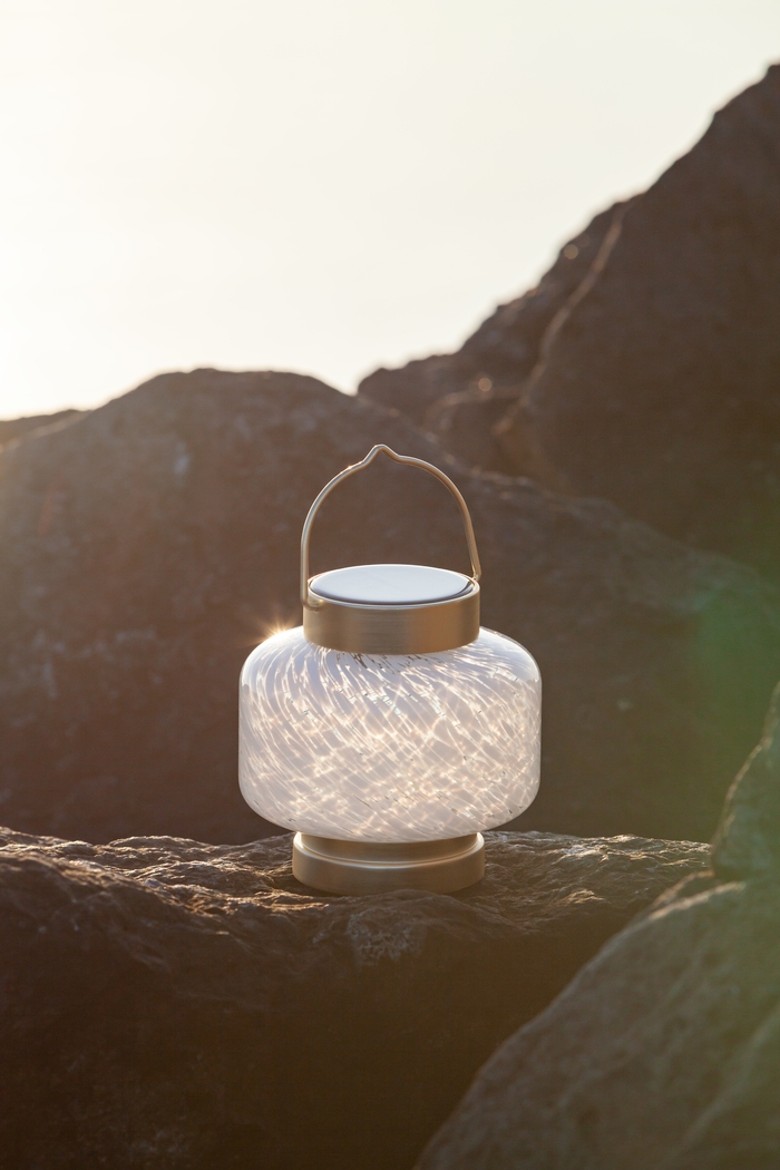 Smay Avenue Outdoor White Solar Lantern - Thumbnail - Image 4