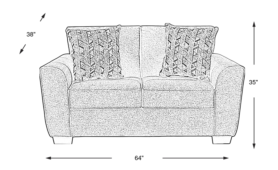 Dimension Image. Please refer to the Dimension Tab on this page for dimension details.