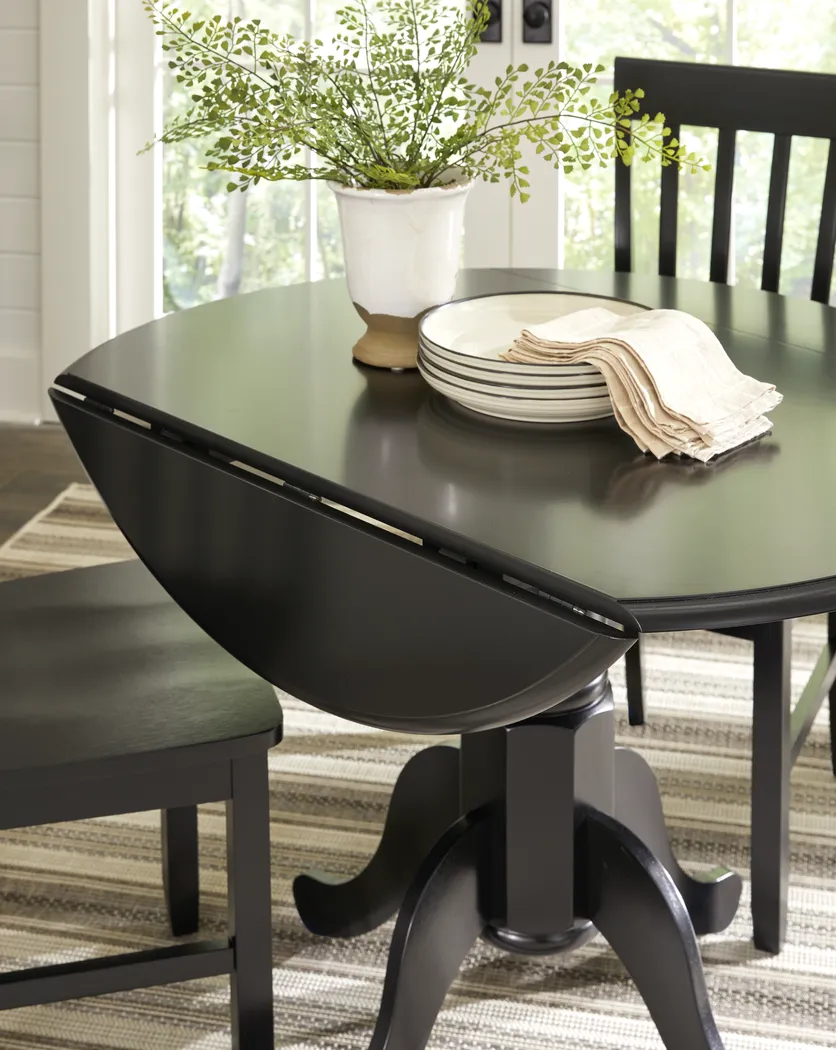 Smithtown Black 5 Pc Round Dining Set - Thumbnail - Image 5