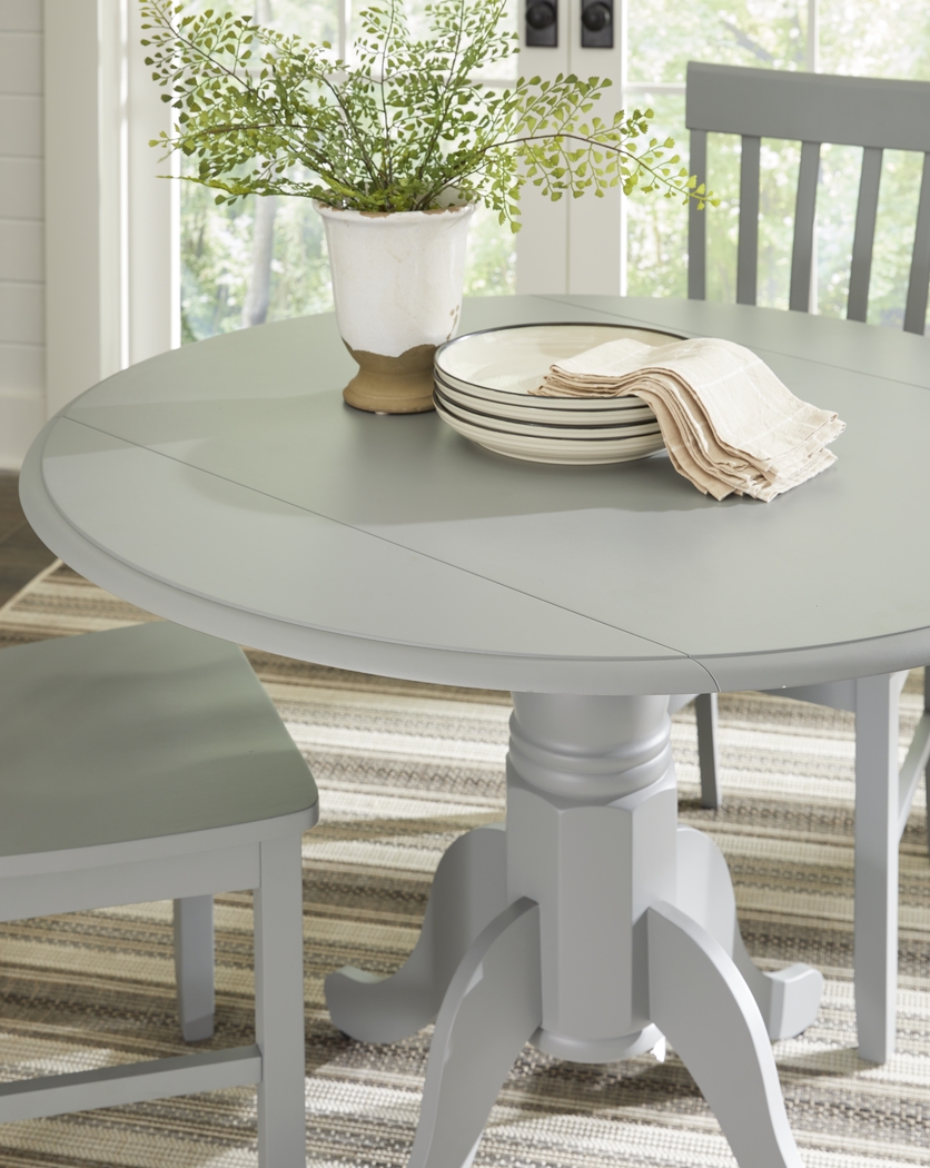 Smithtown Gray 3 Pc Round Dining Set - Thumbnail - Image 4
