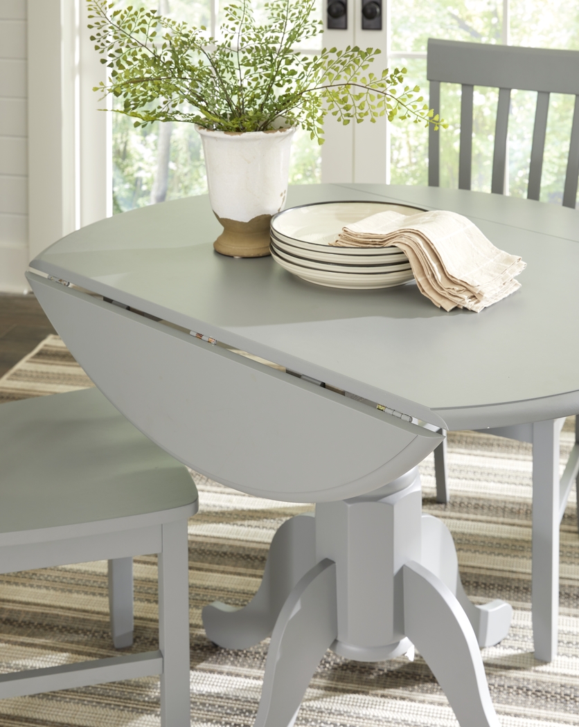 Smithtown Gray 3 Pc Round Dining Set - Thumbnail - Image 5