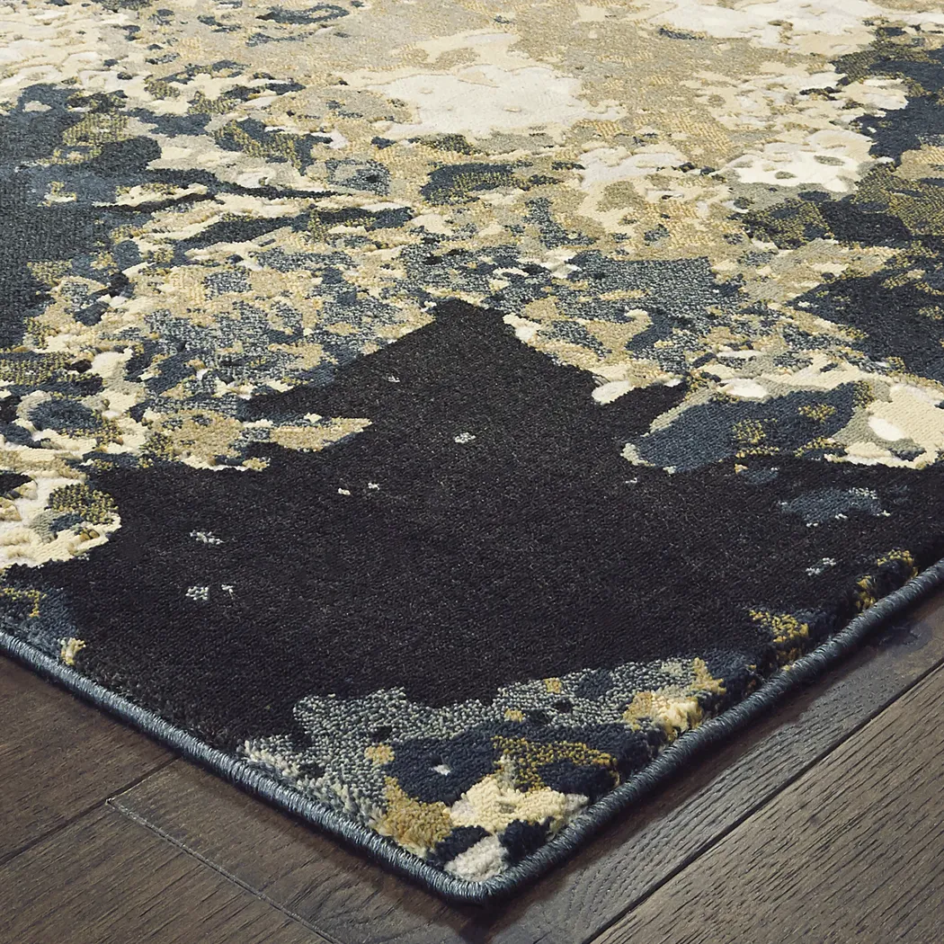 Smokey Lava Navy 5'3 x 7'6 Rug - Thumbnail - Image 3