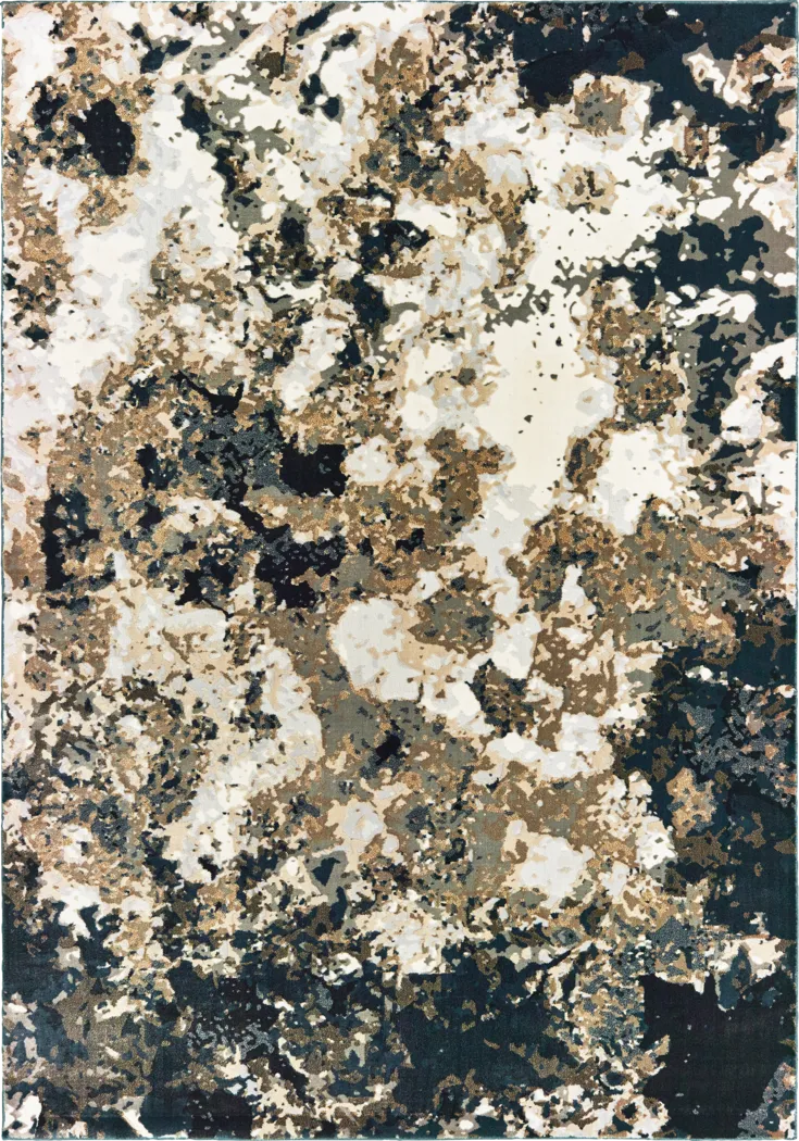 Smokey Lava Navy 5'3 x 7'6 Rug - Thumbnail - Image 1