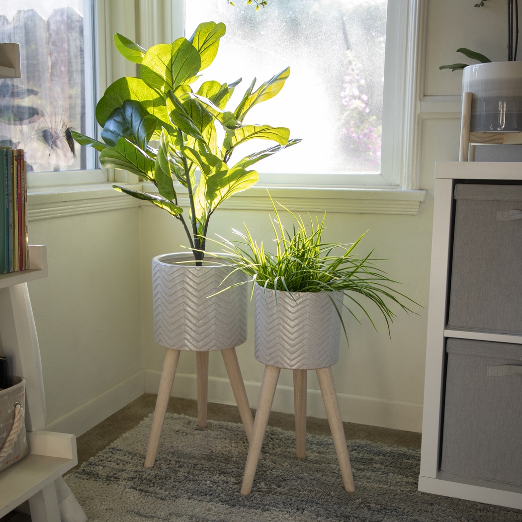 Snavely Ivory Planter, Set of 2 - Thumbnail - Image 2