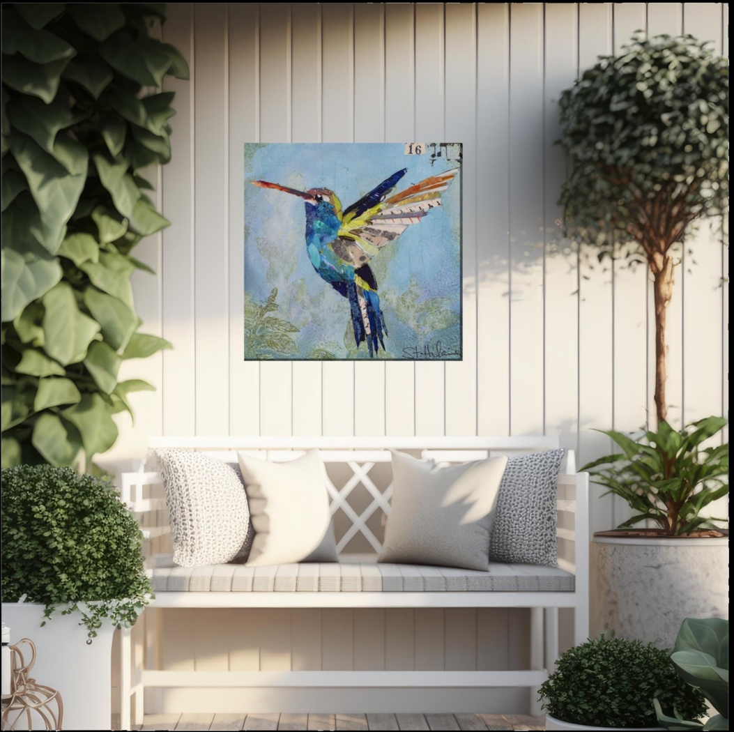 Snazzy Hummingbird Outdoor/Indoor Wall Art - Thumbnail - Image 2