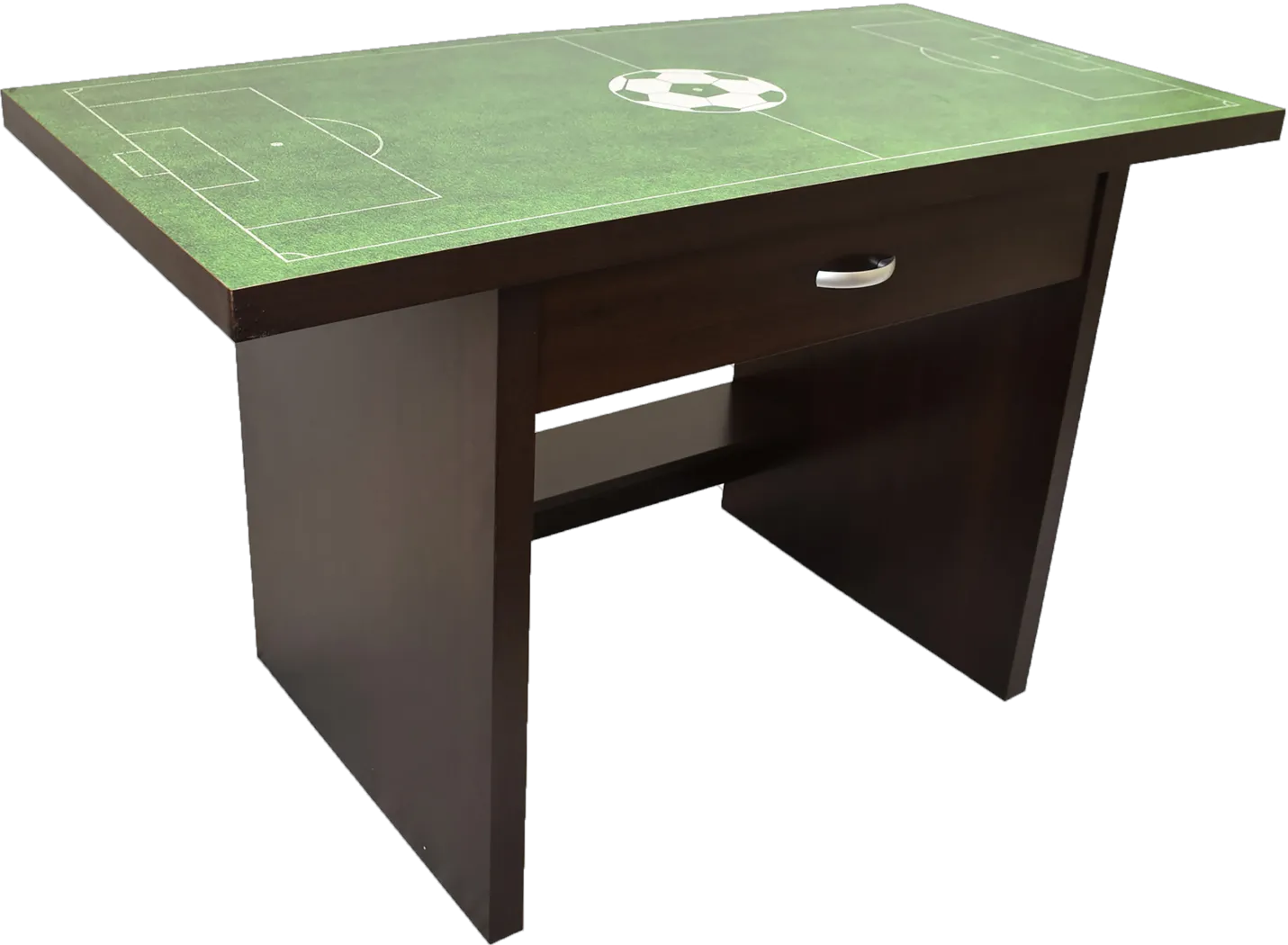 Soccer Pitch White Desk with Shelf - Thumbnail - Image 1