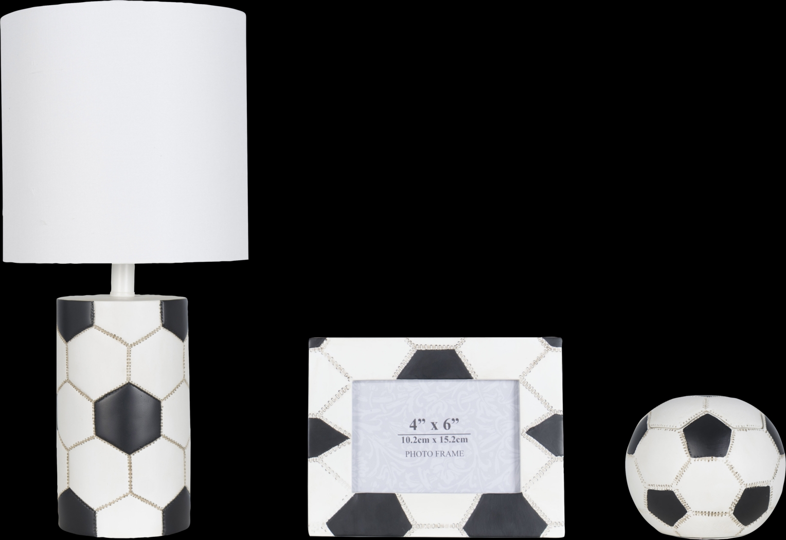Kids Soccer Zone White 3 Pc Lamp Set - Thumbnail - Image 1
