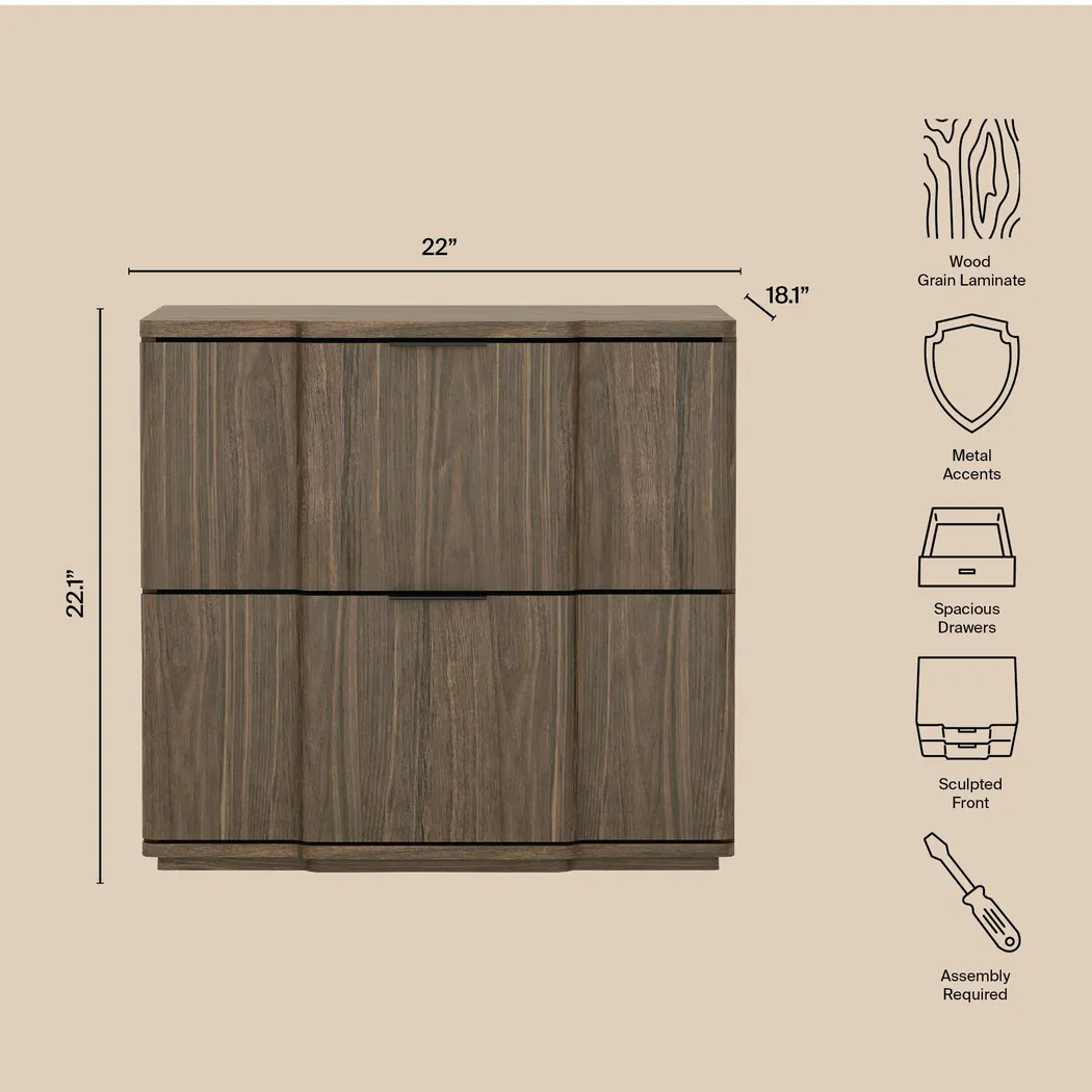 Socia I Walnut/Black Nightstand - Thumbnail - Image 6