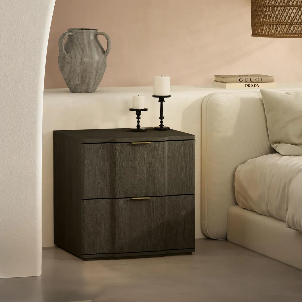 Socia I Walnut/Gold Nightstand - Thumbnail - Image 2