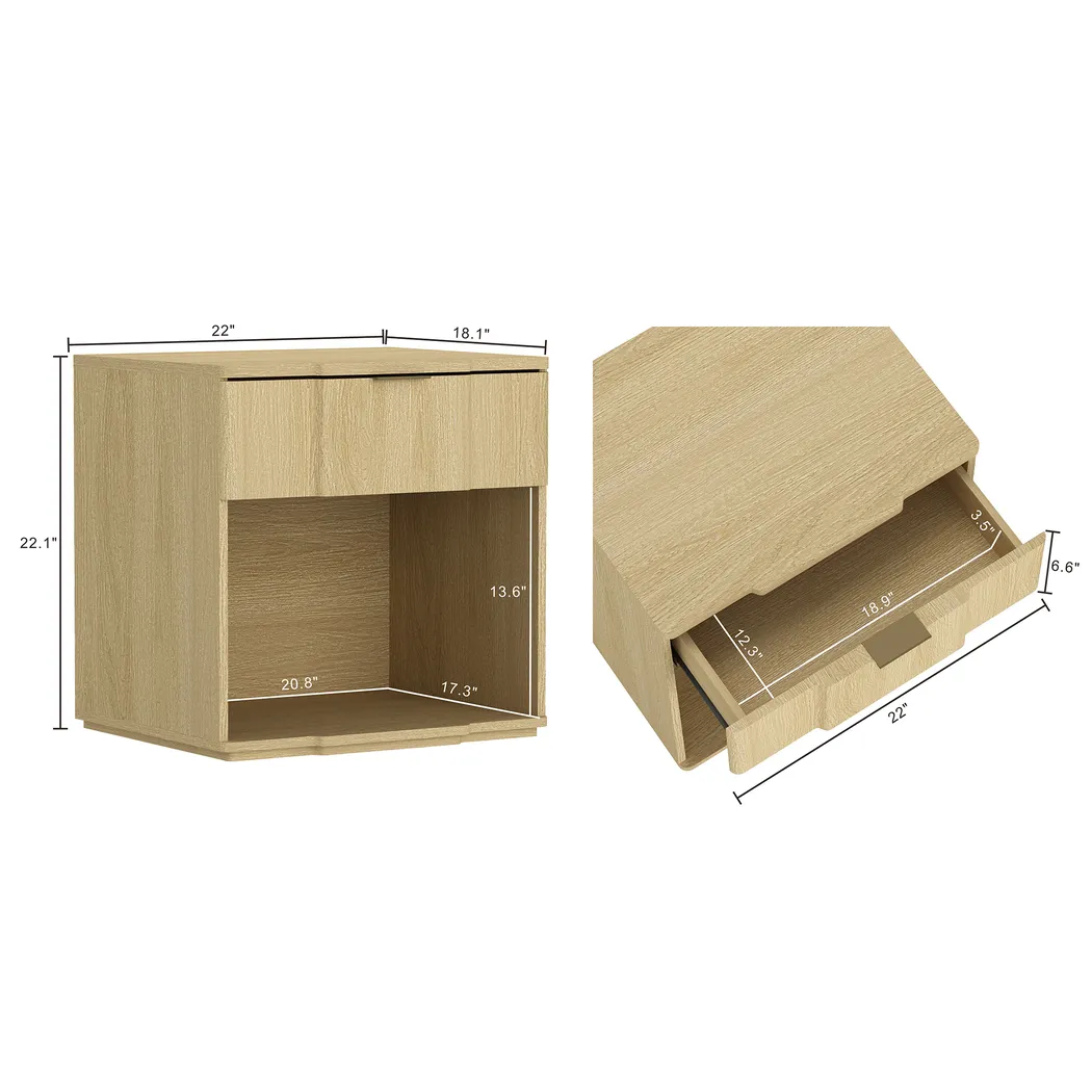 Socia II Natural/Gold Nightstand - Thumbnail - Image 6