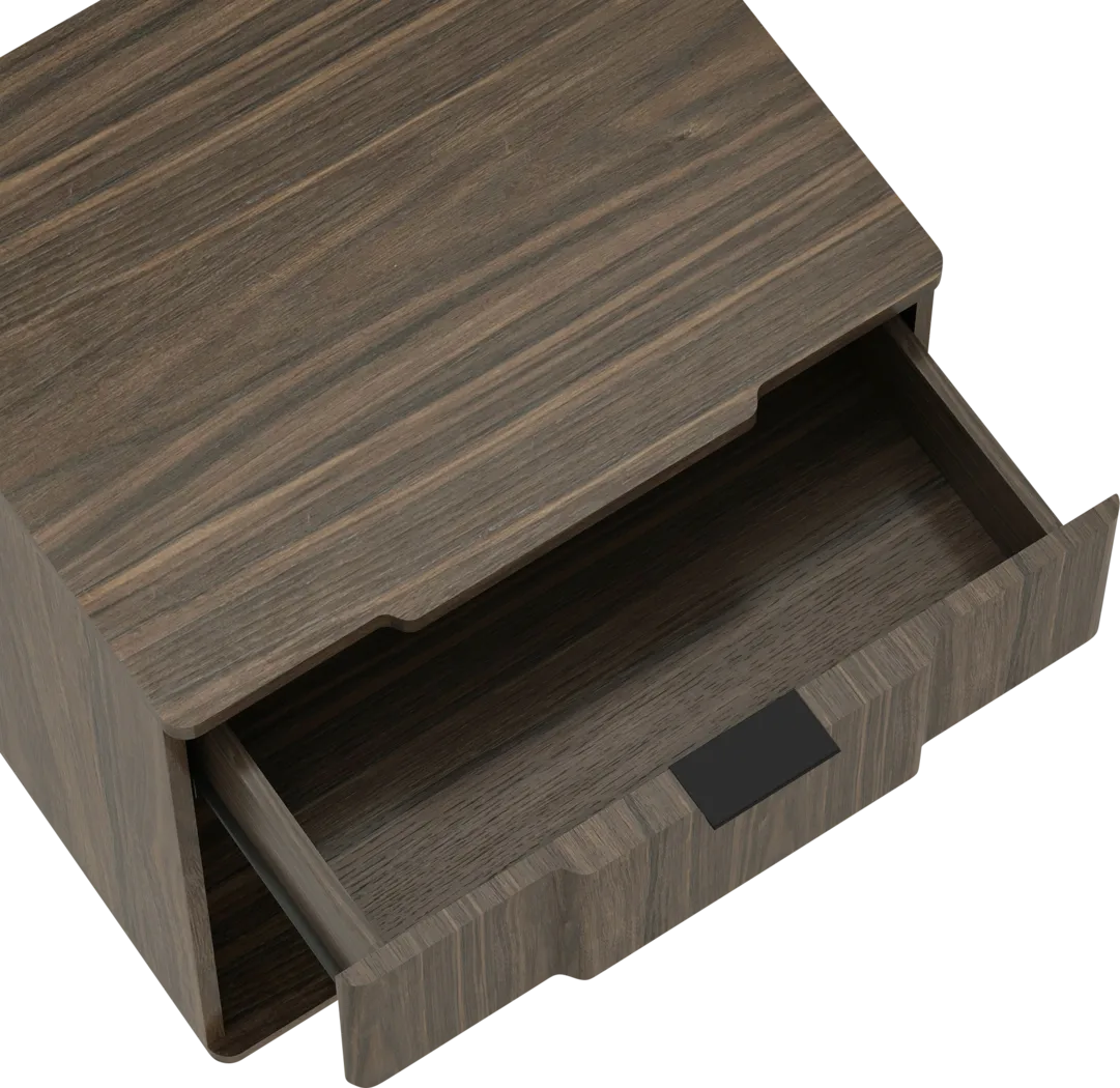 Socia II Walnut/Black Nightstand - Thumbnail - Image 5